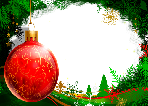 Marco Para Foto Bola Navidad Roja Con Marco Verde Hermoso Año Nuevo - Marco Para Foto Bola Navidad Roja Con Marco Verde Hermoso Año Nuevo