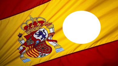 Marco con bandera de españa 390x220 - Marco con bandera de españa