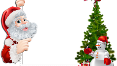 Gran marco navideño con Santa y muñeco de nieve 390x220 - Gran marco navideño con Santa y muñeco de nieve