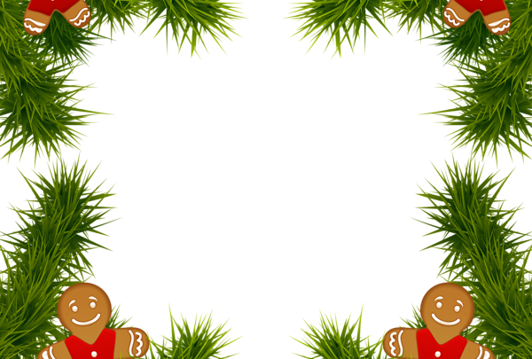 Marco de pino de Navidad con adornos de pan de jengibre Imagen de imágenes prediseñadas 600x405 - Marco de pino de Navidad con adornos de pan de jengibre Imagen de imágenes prediseñadas
