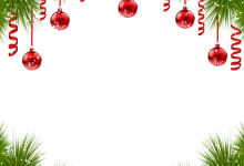 Marco navideño con adornos rojos 220x150 - Marco navideño con adornos rojos