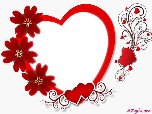 Marco de regalo de corazón con rosas para el día de San Valentín - Marco de regalo de corazón con rosas para el día de San Valentín