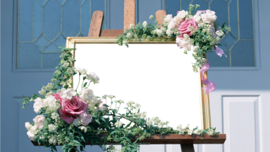 tablero de dibujo con marco de fotos de flores 390x220 - tablero de dibujo con marco de fotos de flores