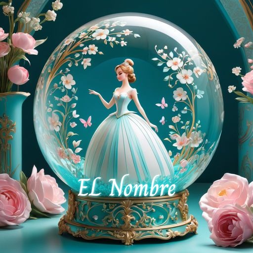 Escribe tu nombre en una foto elegante de princesa