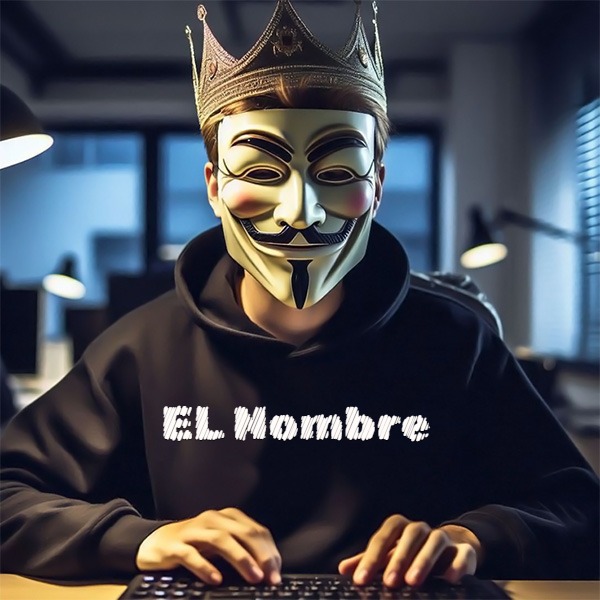 Añade tu nombre en la foto de un hacker con máscara de Guy Fawkes