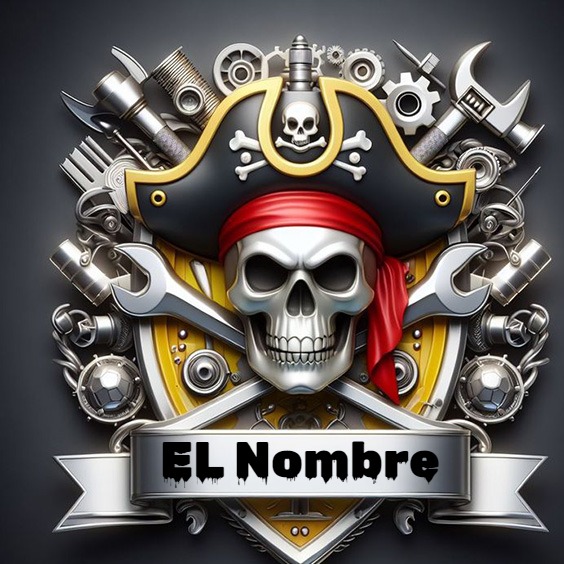 Crea una Foto de Perfil Única con un Emblema Pirata y Tu Nombre