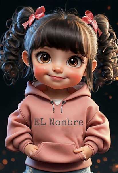 Escribe tu nombre en imagen adorable y divertida