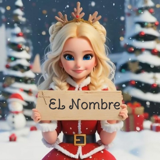 Escribe tu nombre en imagen de Navidad mágica