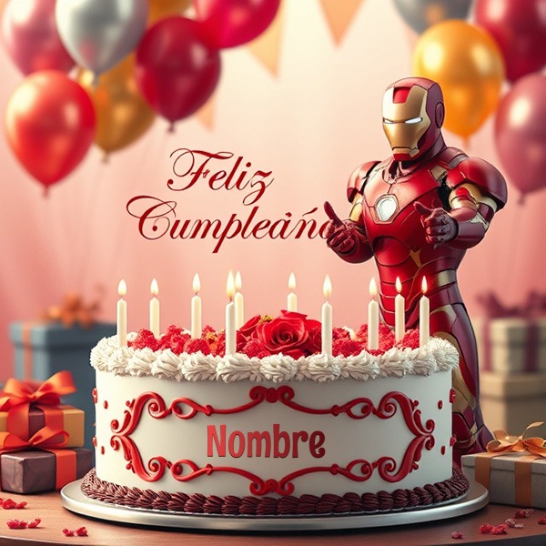 Escribe tu nombre en pastel con Iron Man