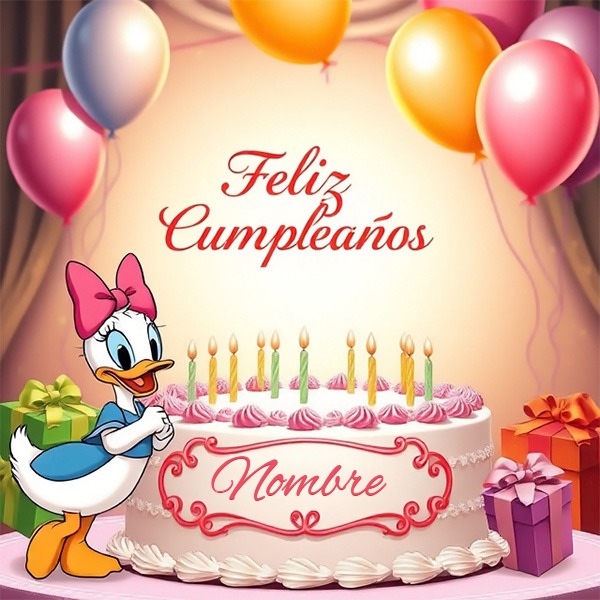 Personaliza tu pastel de cumpleaños con Daisy Duck