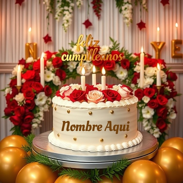 Personaliza una tarta con rosas rojas elegantes