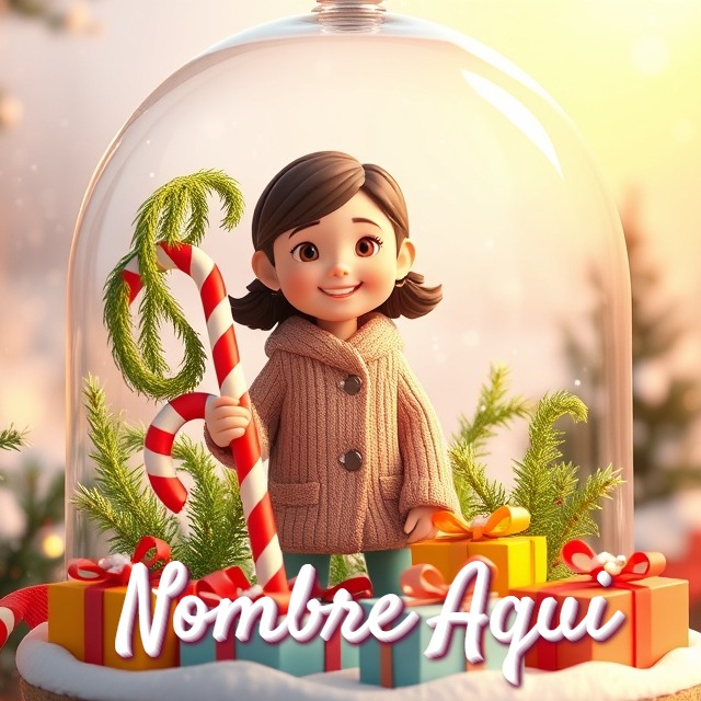 Añade nombre en la foto para una Feliz Navidad y Próspero Año Nuevo personalizado