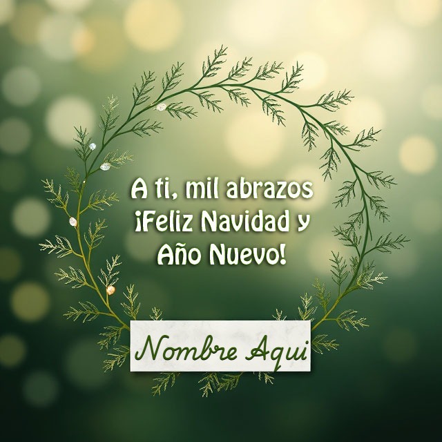 Añade tu nombre: Feliz Navidad y Año con cariño