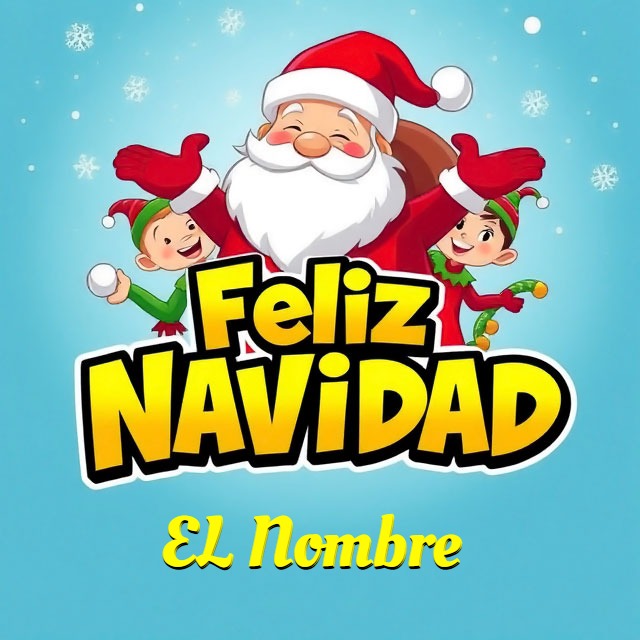 Crea una tarjeta de Navidad personalizada con Santa y sus ayudantes